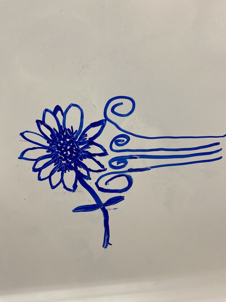 Hand drawn flower.